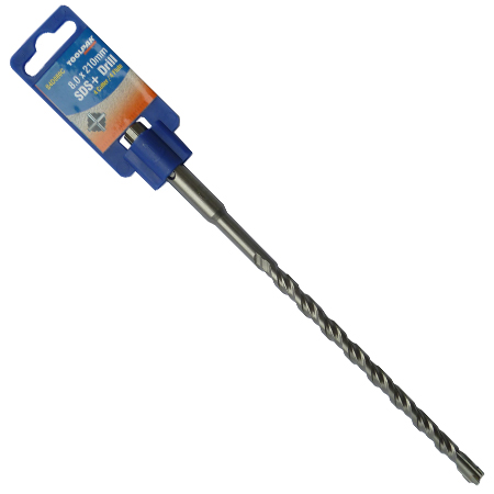 SDS Plus Masonry Drill Bit 8.0mm x 210mm High Performance Toolpak 